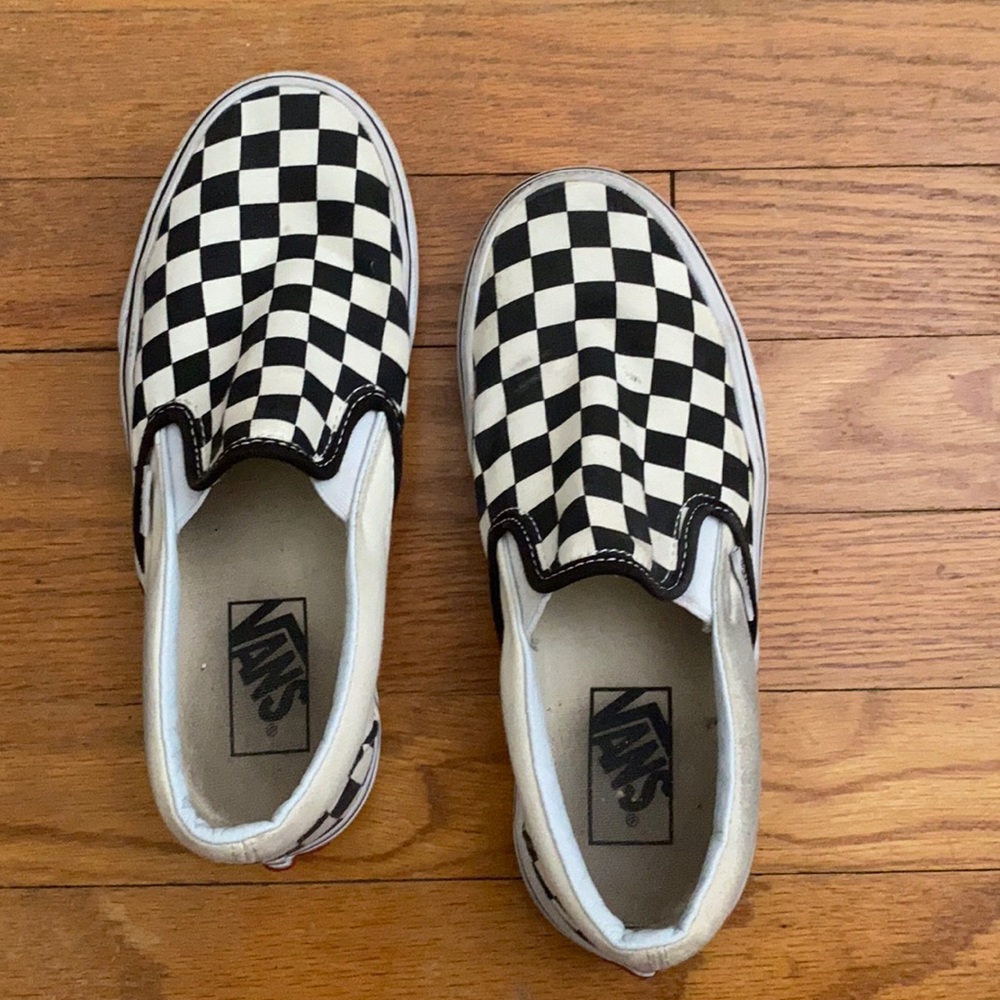Checkered Slip On Vans
